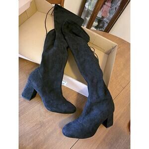 Just Fab Dauphine Black Over-The-Knee Thigh High Boots Womens Size 8 New in Box